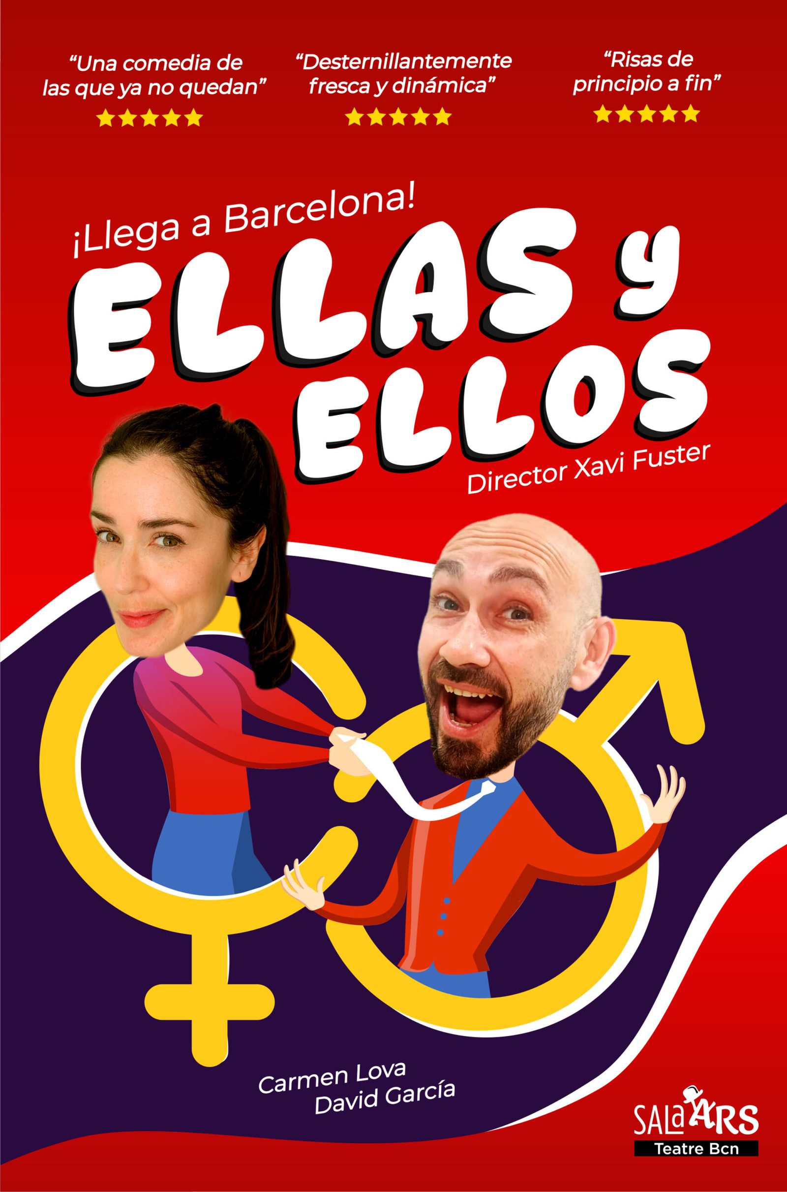 Cartel de la obra Ellas y ellos en la Sala Ars Teatre de Barcelona